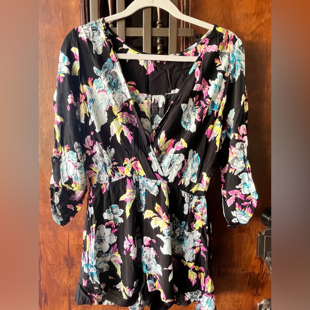 Floral summer romper short large